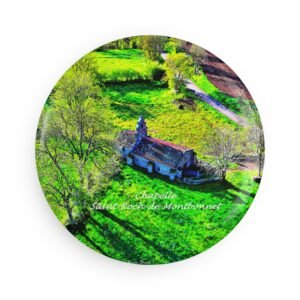 aimant décoratif rond – chapelle saint roch de montbronnet (lozère)