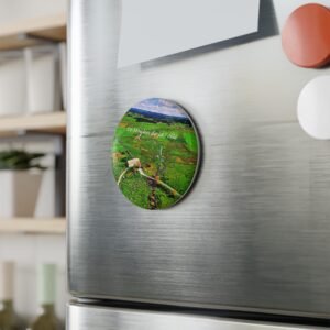 aimant décoratif rond – le moulin de la folle, lozère