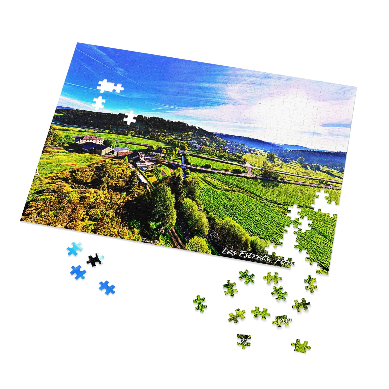 puzzle photo aérienne — les estrets, fontans | paysage de lozère vu du ciel puzzle photo aérienne — les estrets, fontans | paysage de lozère vu du ciel