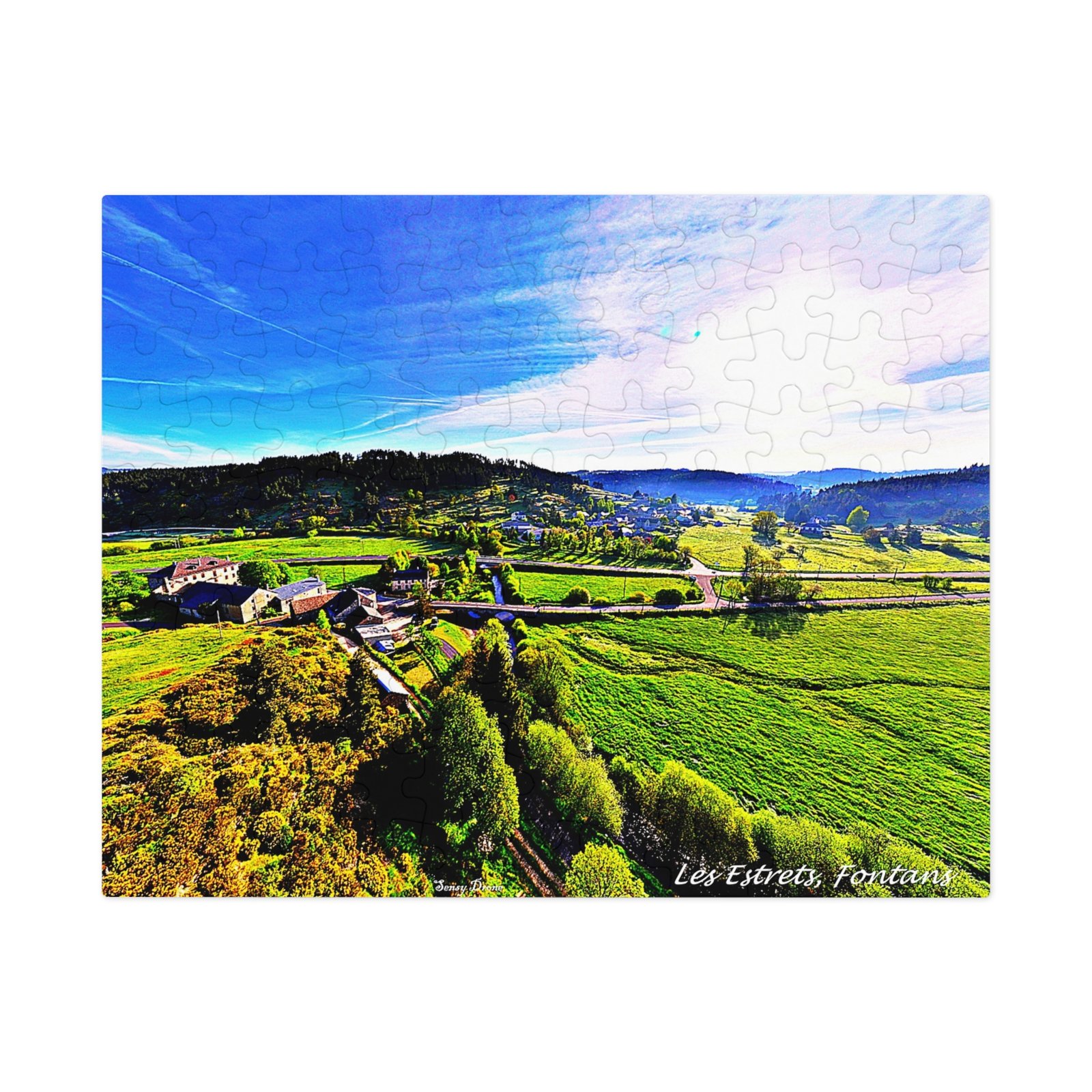puzzle photo aérienne — les estrets, fontans | paysage de lozère vu du ciel puzzle photo aérienne — les estrets, fontans | paysage de lozère vu du ciel