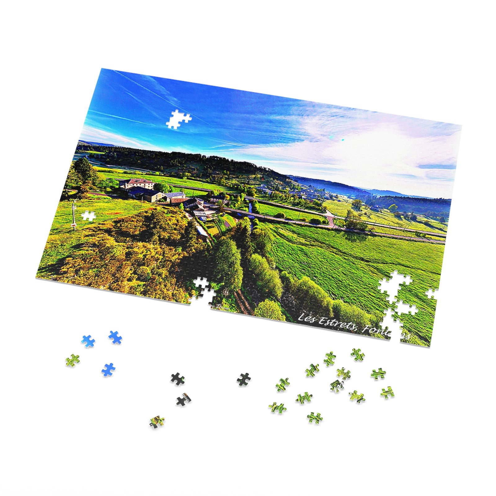 puzzle photo aérienne — les estrets, fontans | paysage de lozère vu du ciel puzzle photo aérienne — les estrets, fontans | paysage de lozère vu du ciel