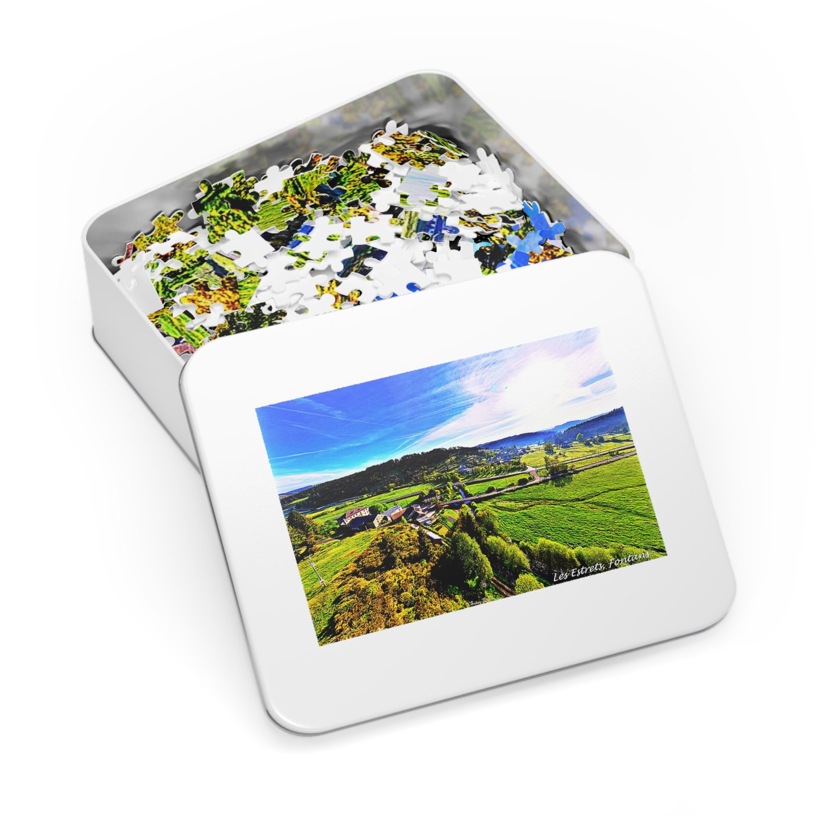 puzzle photo aérienne — les estrets, fontans | paysage de lozère vu du ciel puzzle photo aérienne — les estrets, fontans | paysage de lozère vu du ciel