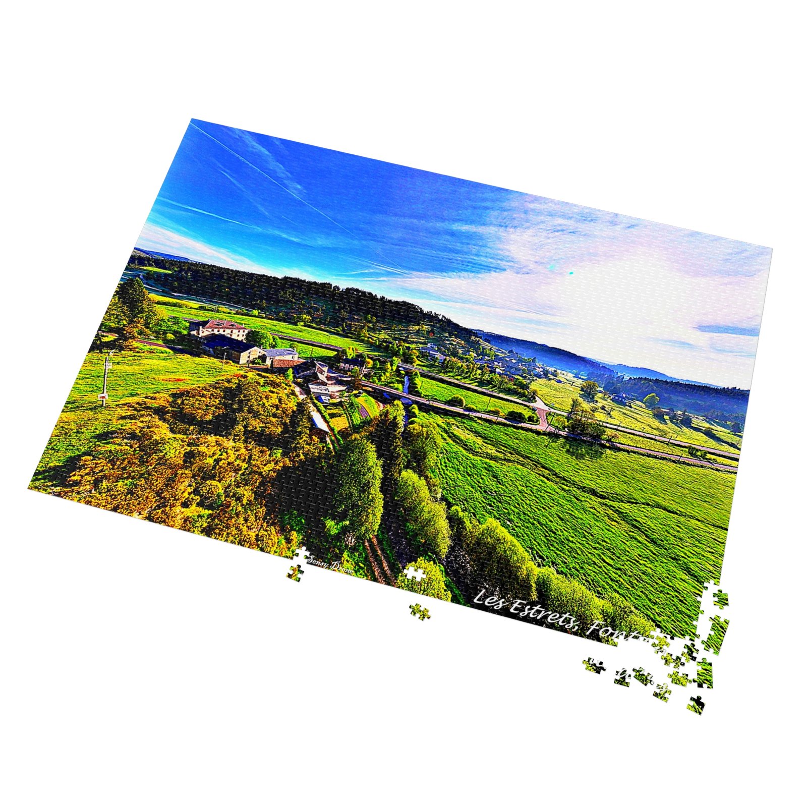 puzzle photo aérienne — les estrets, fontans | paysage de lozère vu du ciel puzzle photo aérienne — les estrets, fontans | paysage de lozère vu du ciel