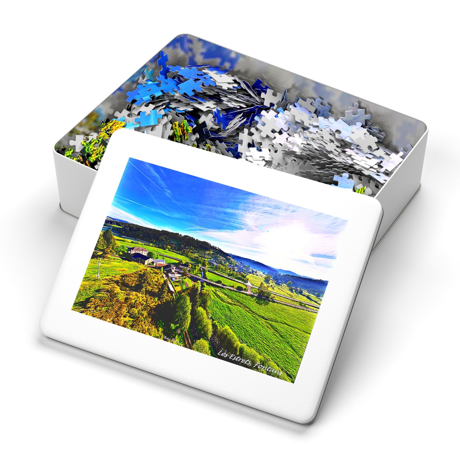 puzzle photo aérienne — les estrets, fontans | paysage de lozère vu du ciel puzzle photo aérienne — les estrets, fontans | paysage de lozère vu du ciel