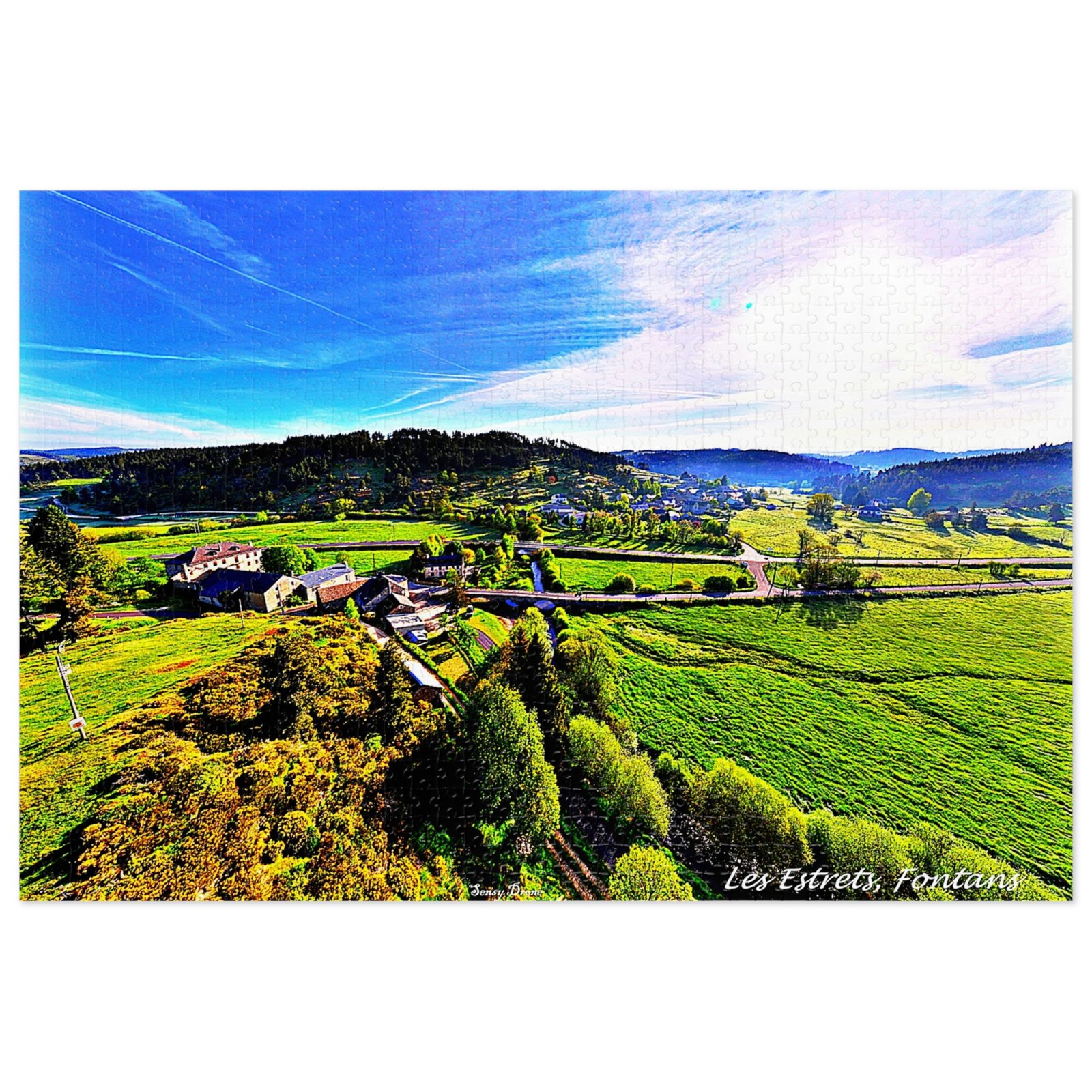 puzzle photo aérienne — les estrets, fontans | paysage de lozère vu du ciel puzzle photo aérienne — les estrets, fontans | paysage de lozère vu du ciel