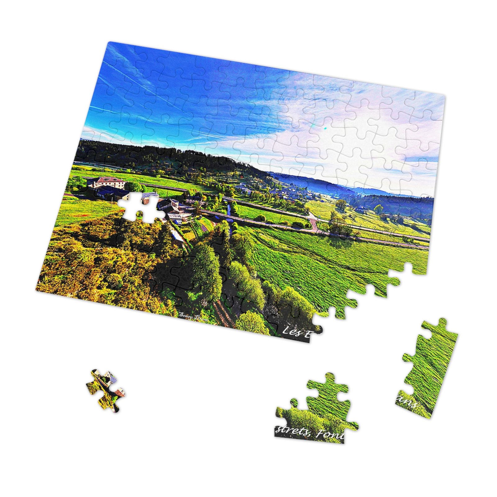 puzzle photo aérienne — les estrets, fontans | paysage de lozère vu du ciel puzzle photo aérienne — les estrets, fontans | paysage de lozère vu du ciel