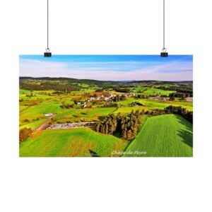 affiche aérienne — la chaze de peyre, cœur de la margeride