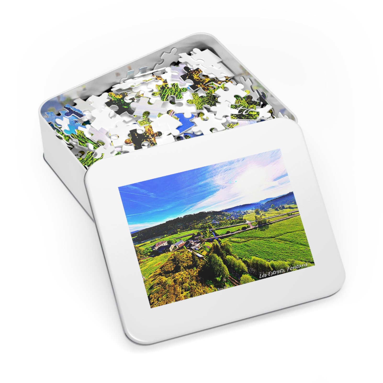 puzzle photo aérienne — les estrets, fontans | paysage de lozère vu du ciel puzzle photo aérienne — les estrets, fontans | paysage de lozère vu du ciel