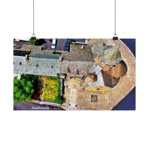 affiche drone de nasbinals — le parvis de l’Église romane