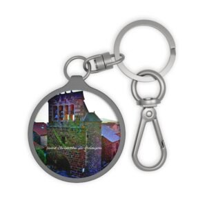 porte clés photo aérienne — saint christophe sur dolaizon | le clocher du passage