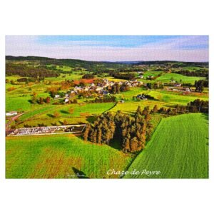 puzzle — la chaze de peyre vue du ciel, cœur de la margeride