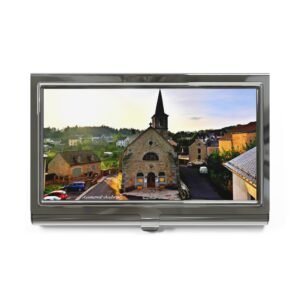 porte cartes de visite aumont aubrac – Église au cœur du village