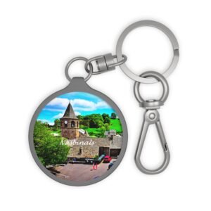 porte clés photo aérienne — nasbinals | le clocher de l’étape