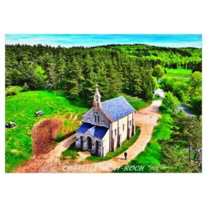 puzzle photo aérienne — chapelle saint roch | patrimoine et nature en lozère