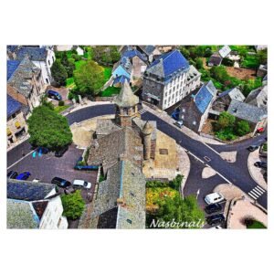 puzzle photo aérienne — nasbinals | cœur du village et architecture d’aubrac