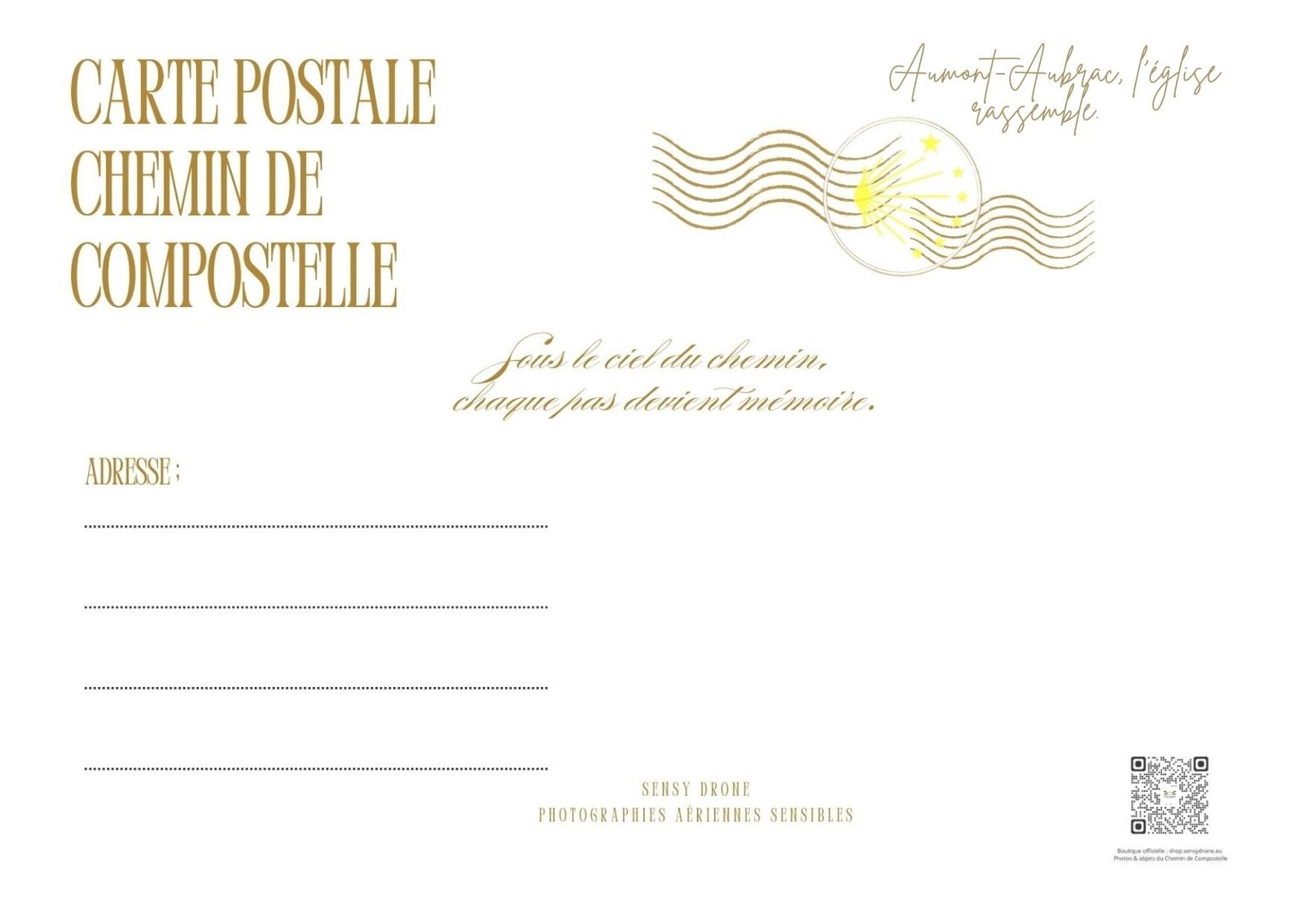 carte postale compostelle – aumont aubrac, l’église rassemble carte postale compostelle – aumont aubrac, l’église rassemble