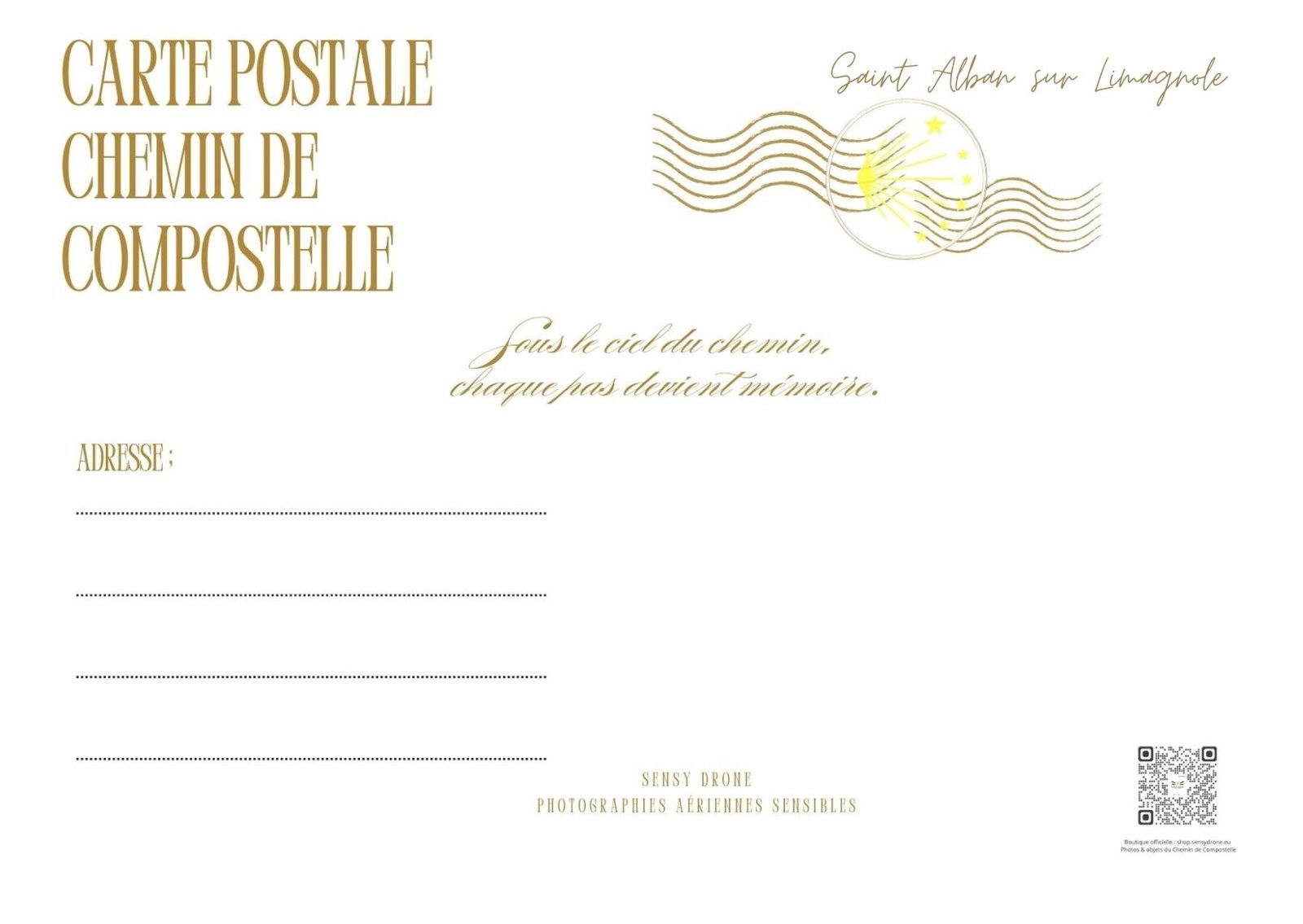 carte postale compostelle – saint alban sur limagnole, la brume carte postale compostelle – saint alban sur limagnole, la brume