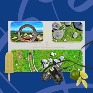 carte postale compostelle l’oculus de marchastel — la porte du temps