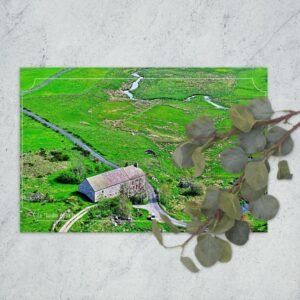carte postale compostelle – le moulin de la folle, au fil de l’eau
