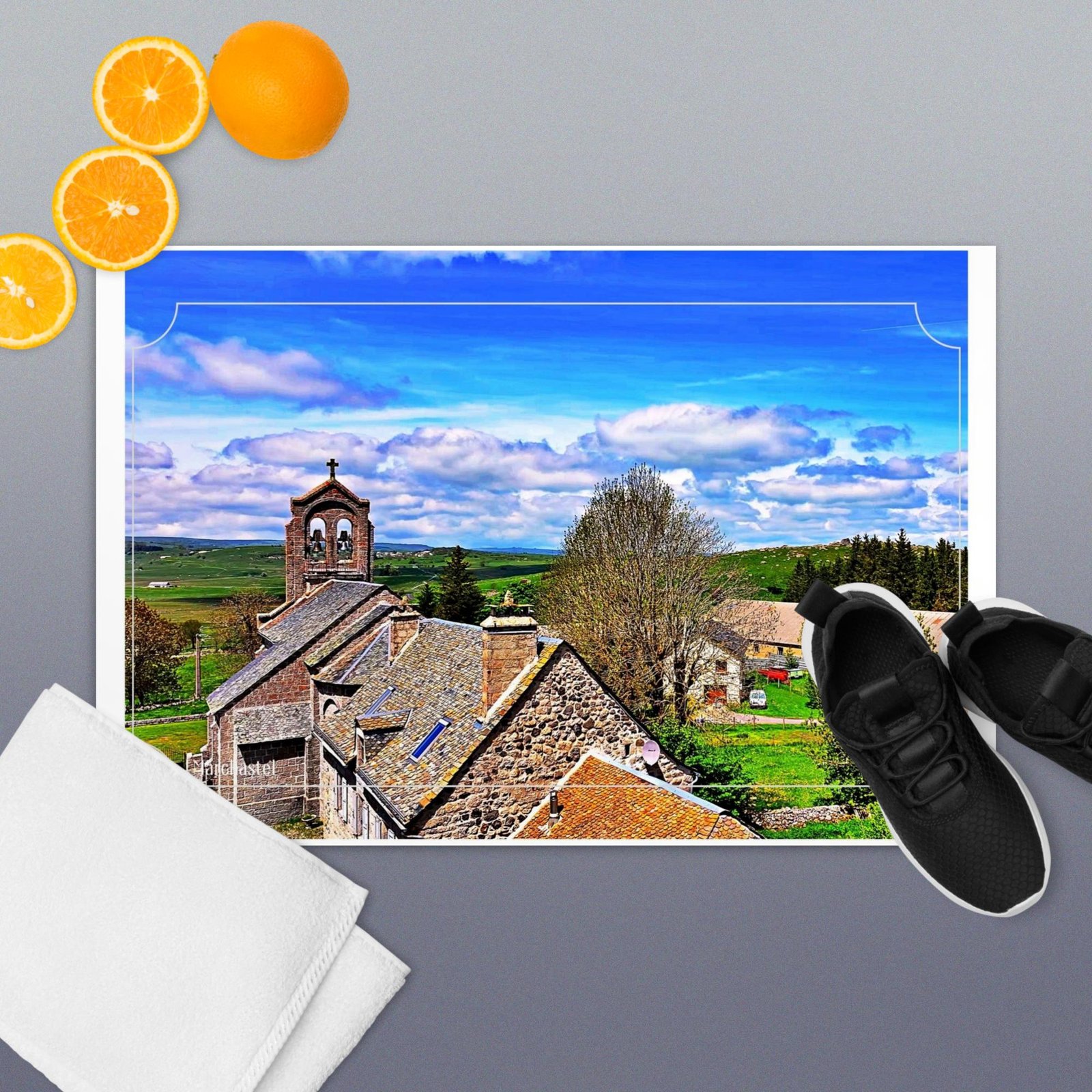 carte postale compostelle – marchastel, l’église sur les hauteurs de l’aubrac carte postale compostelle – marchastel, l’église sur les hauteurs de l’aubrac