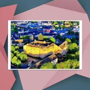 carte postale compostelle – saint alban sur limagnole, le château en lumière