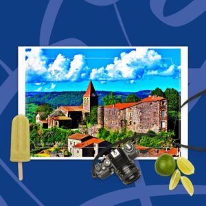 carte postale compostelle – saint privat d’allier