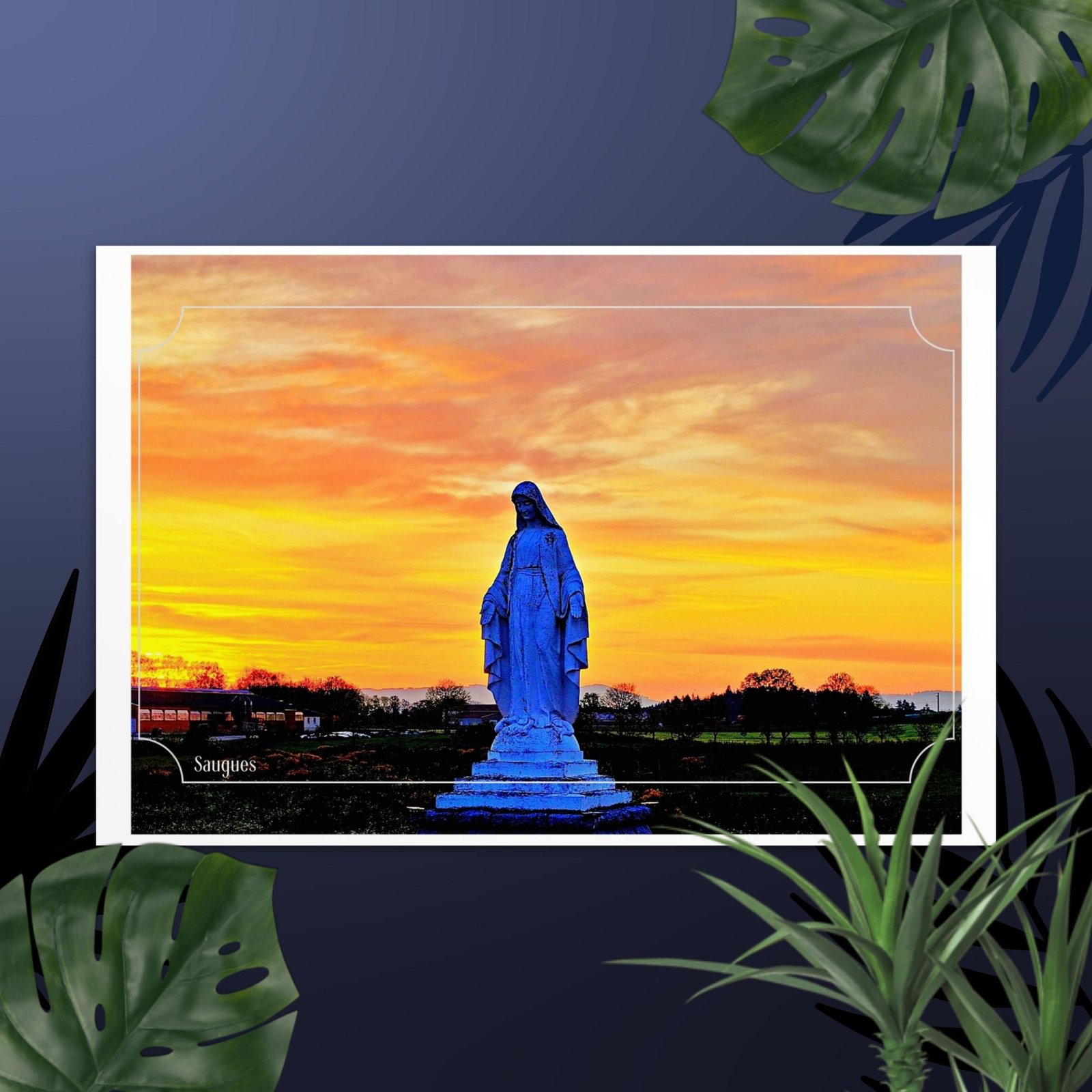 carte postale compostelle – saugues, la vierge du chemin carte postale compostelle – saugues, la vierge du chemin