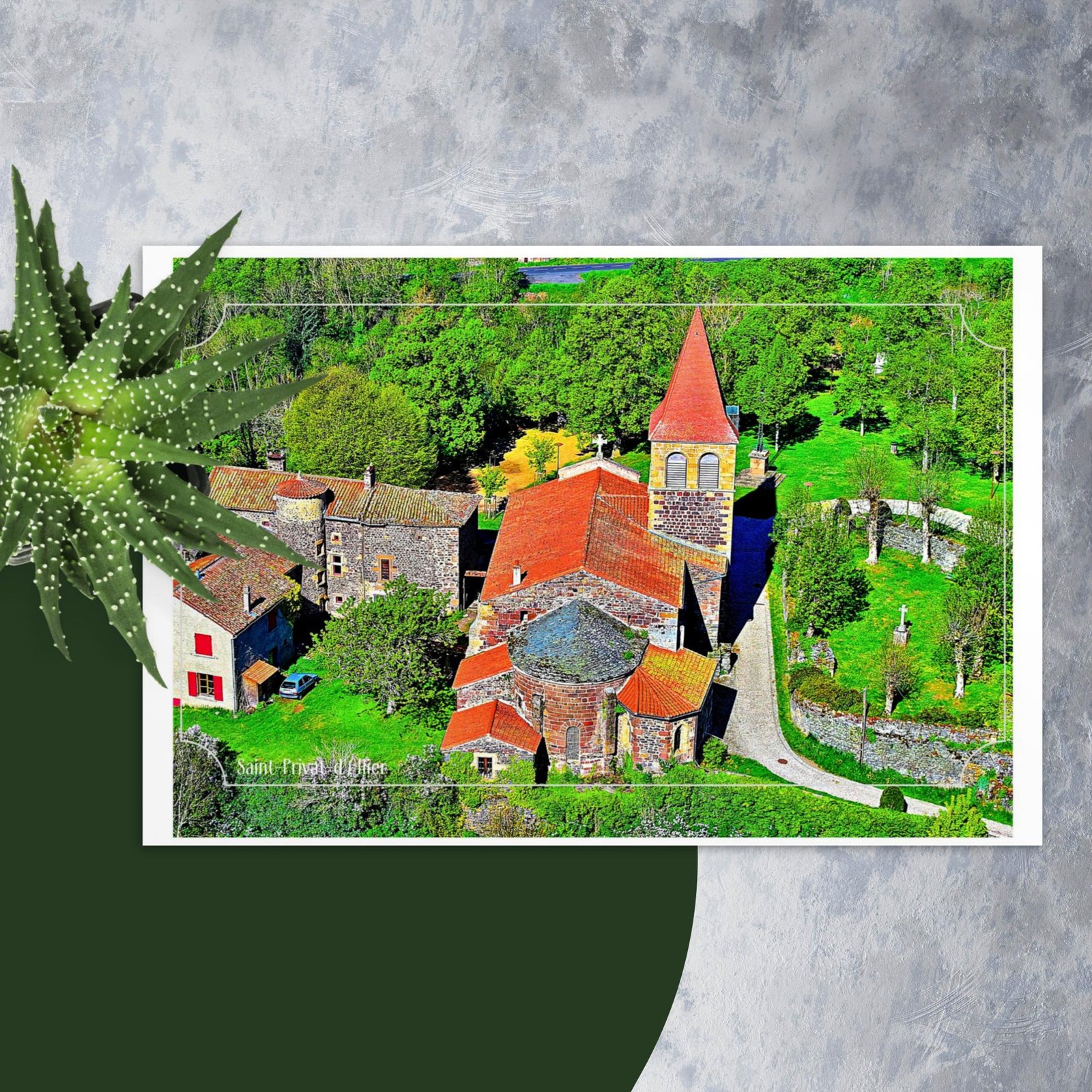 carte postale compostelle – saint privat d’allier, le château carte postale compostelle – saint privat d’allier, le château