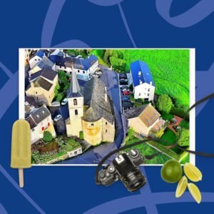 carte postale compostelle – aumont aubrac, halte du chemin