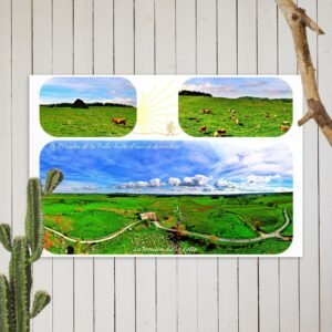 carte postale compostelle – le moulin de la folle halte d’eau et de verdure.