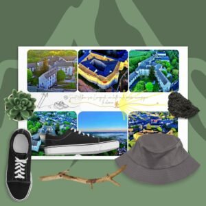 carte postale compostelle – saint alban sur limagnole une halte où la pierre accompagne le chemin