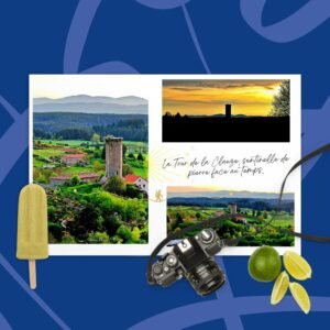 carte postale compostelle la tour de la clauze, sentinelle de pierre face au temps