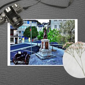 carte postale compostelle – monument aux morts — saint alban sur limagnole