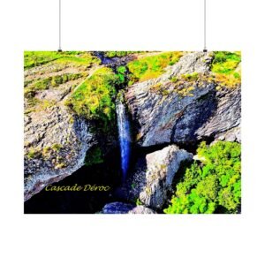 matte horizontal poster — cascade d'ervo waterfall landscape
